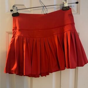 Gold Hinge Womens Pleated Tennis Skirt Red XS NWOT